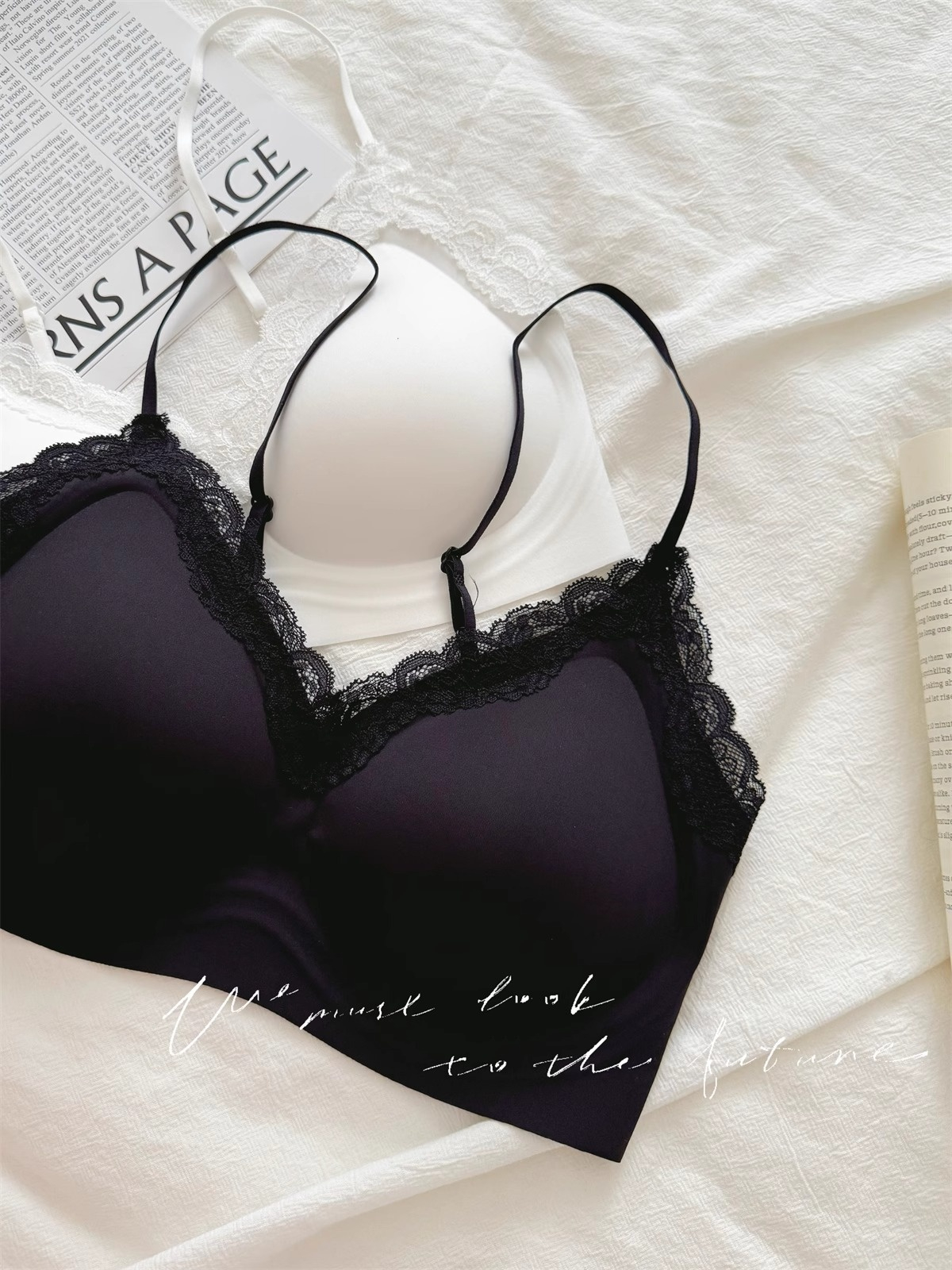 French Style Lace Bralette Fem - Bralette Wireless Soft recension och pris