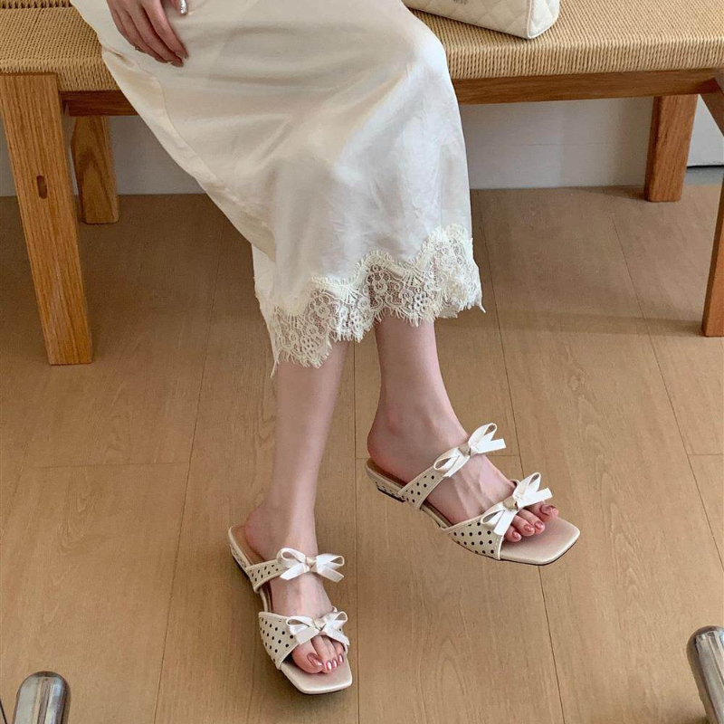Summer Polka Dot Women Slipper - Slip Dress Satin recension och pris