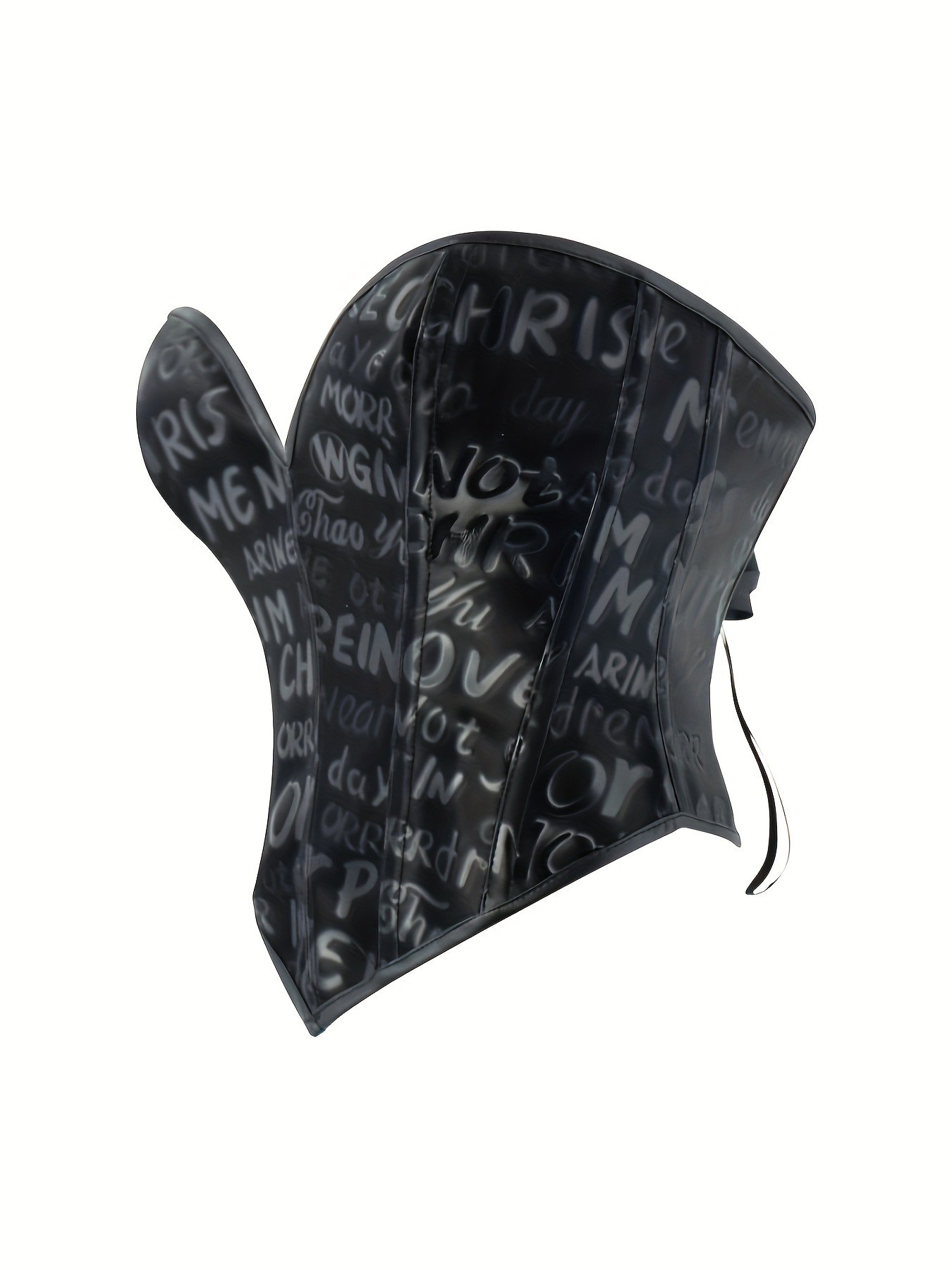 Black letter printed strapless - Corset Waist Cinch recension och pris