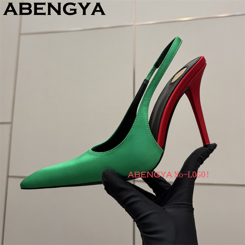 Multi-color Satin Pointy Toe T - Slip Dress Satin recension och pris