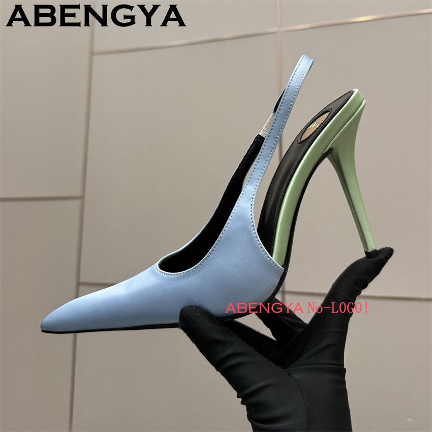 Multi-color Satin Pointy Toe T - Slip Dress Satin recension och pris