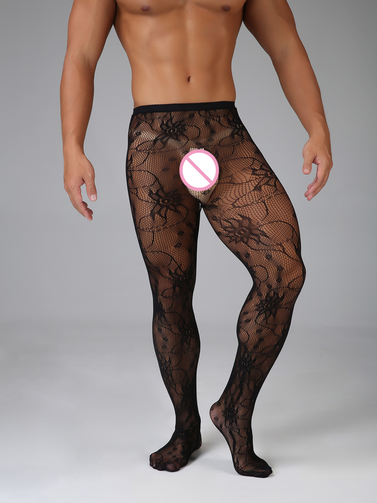 Long Fishnet Sexy Men Thigh Hi - Bodystocking Fishnet recension och pris