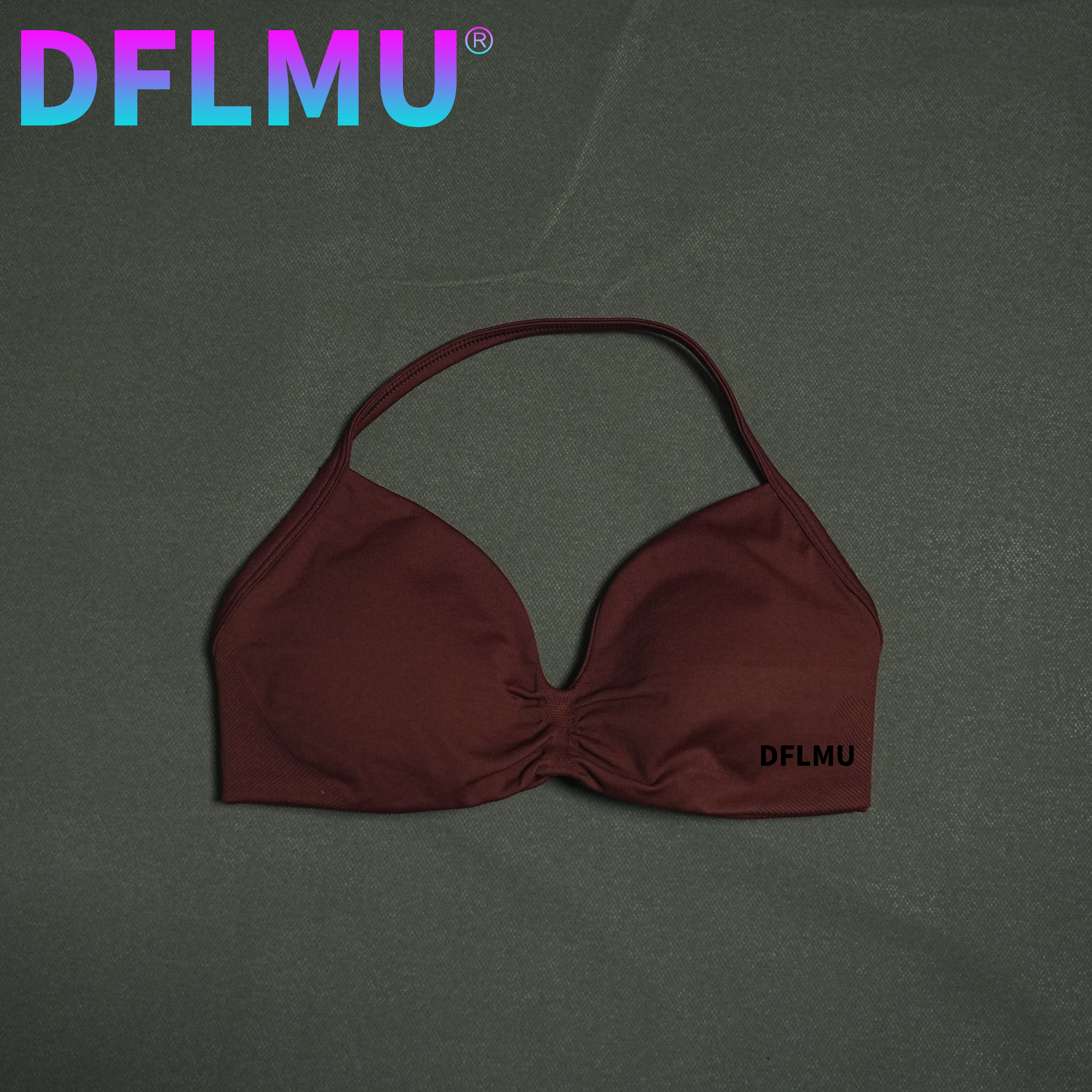 DFLMU Women Halter Sports Bra  - Push Up Bra Padded recension och pris