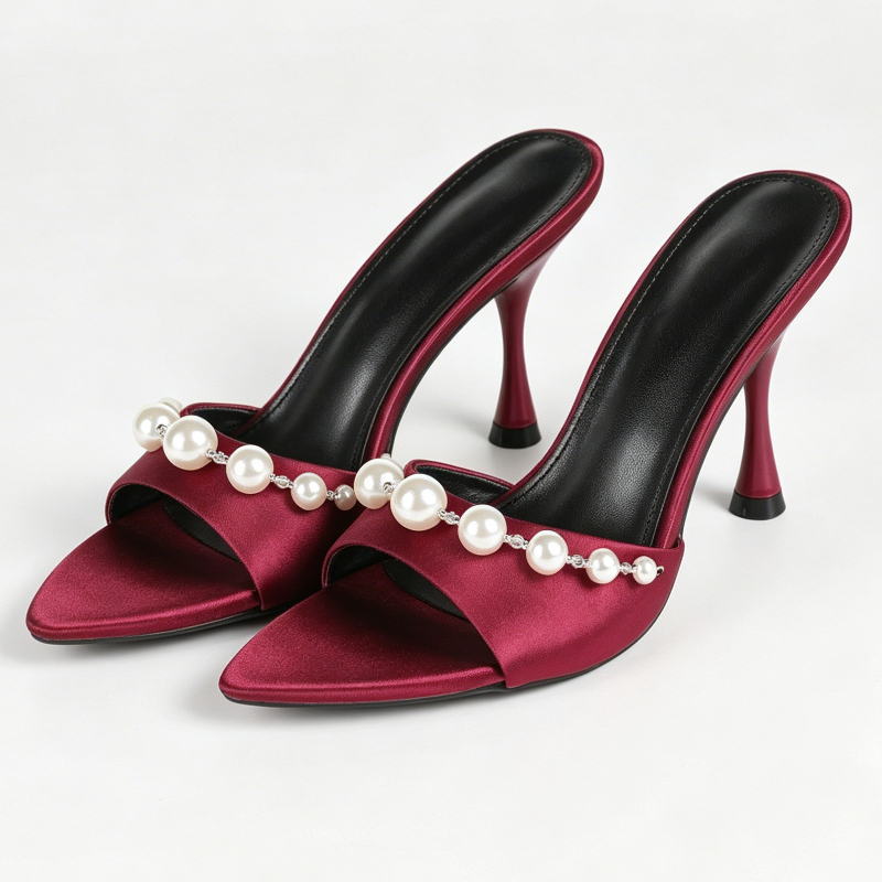 Elegant Satin Heeled Sandals W - Slip Dress Satin recension och pris
