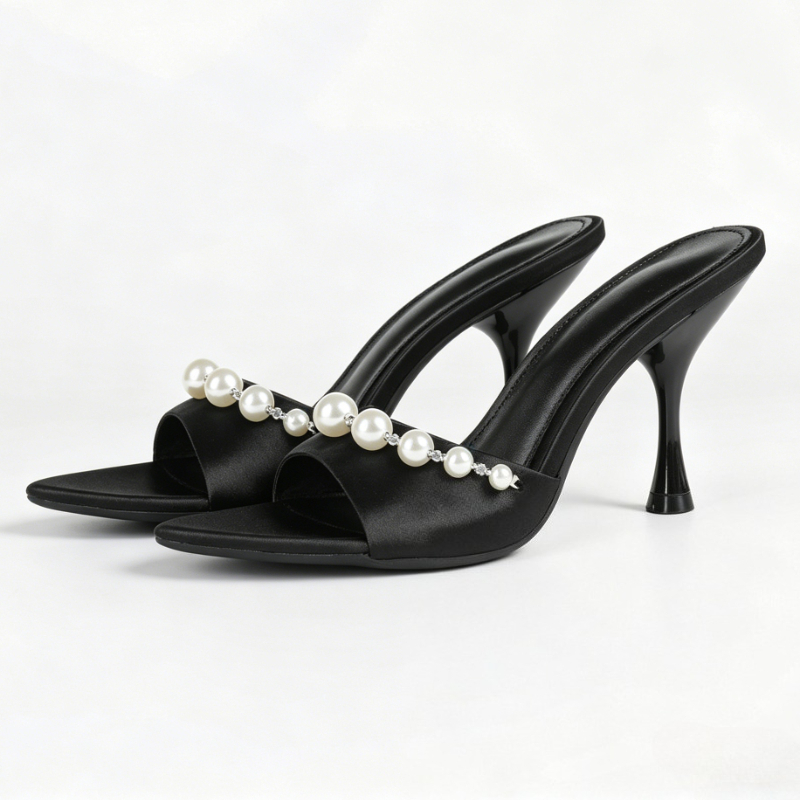 Elegant Satin Heeled Sandals W - Slip Dress Satin recension och pris