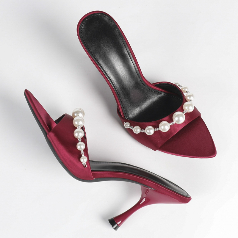 Elegant Satin Heeled Sandals W - Slip Dress Satin recension och pris