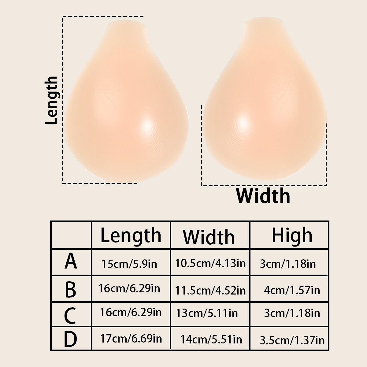 Self Adhesive Silicone Invisib - Push Up Bra Padded recension och pris
