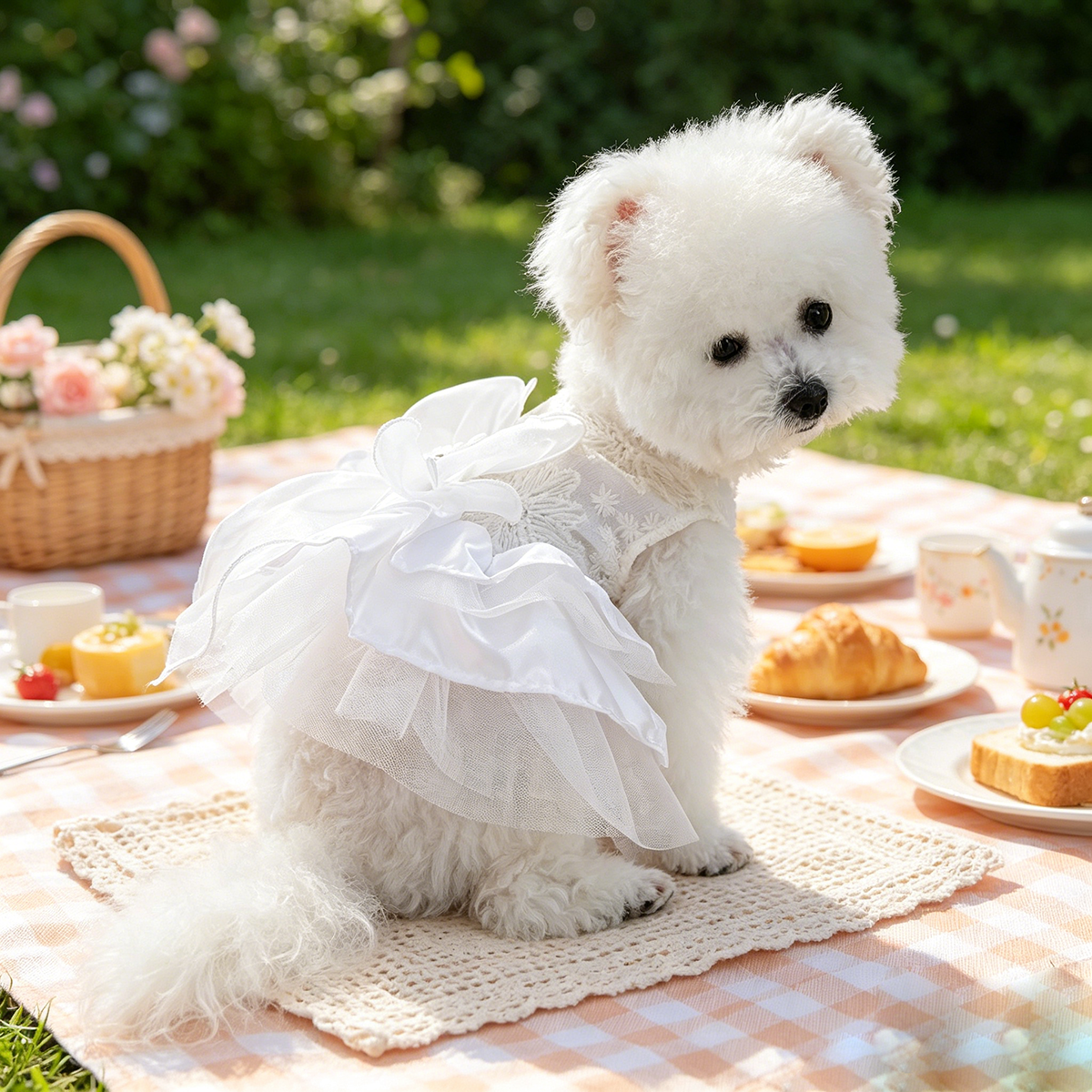 Elegant Lace Bow Pet Dress, Go - Lace Teddy Lingerie recension och pris