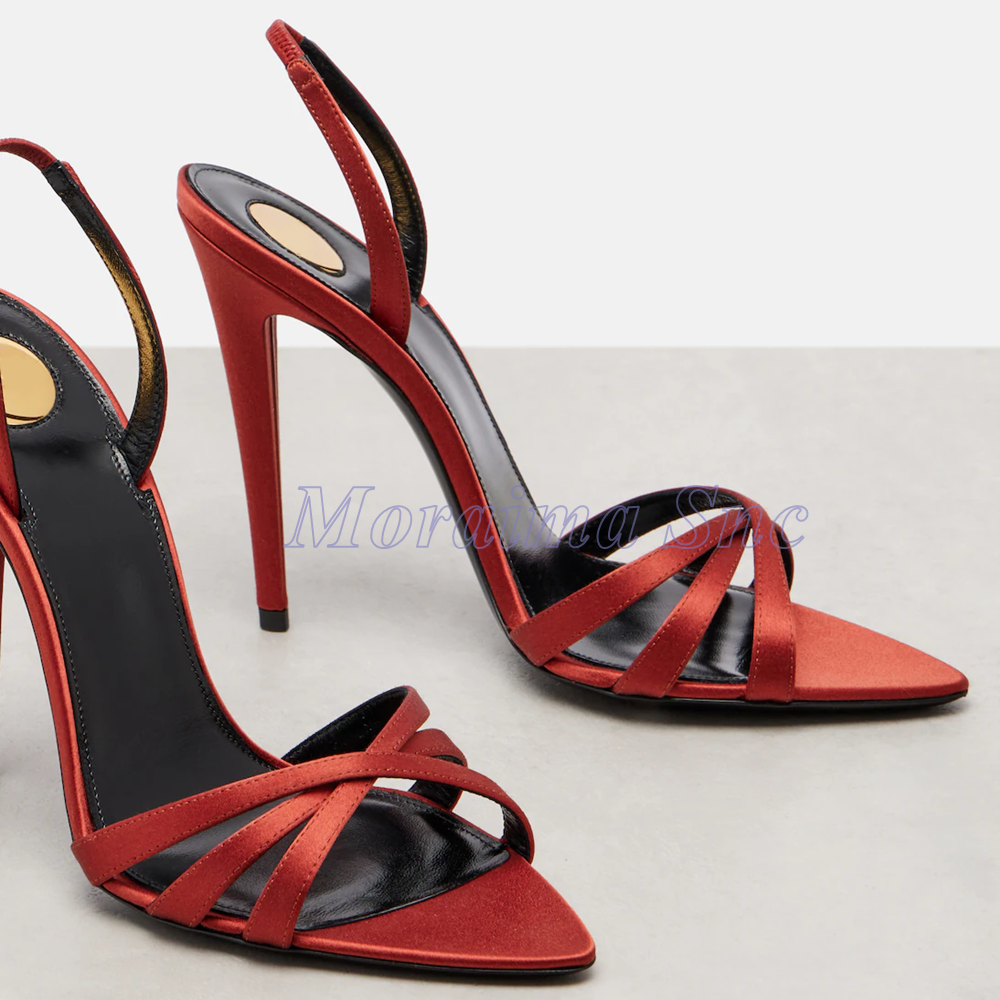 Satin Pointed Toe Cross Strap  - Slip Dress Satin recension och pris
